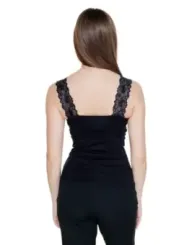 Schwarzes Spitzen-Camisole, Rückansicht, Vero Moda