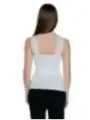 Weißes Tanktop mit Spitzenriemen