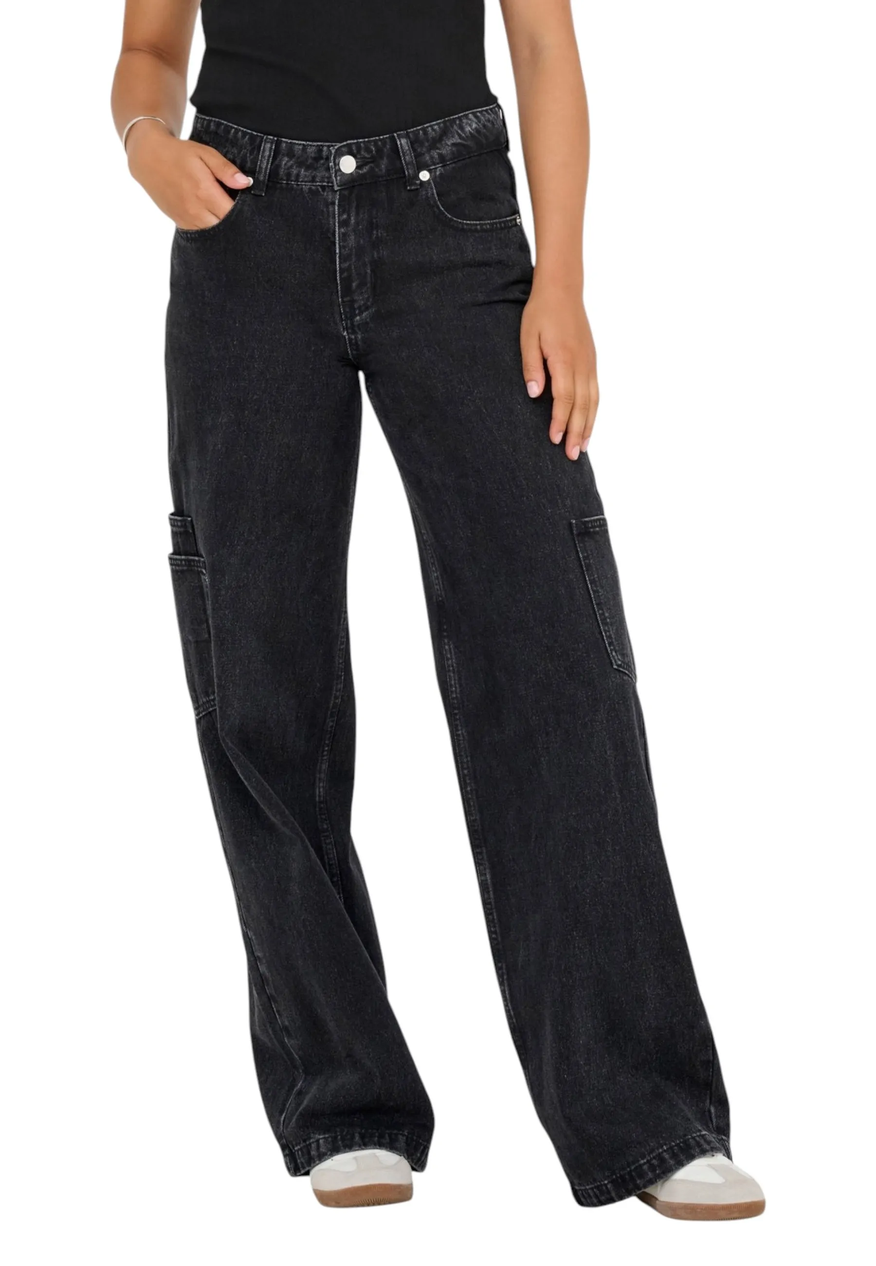 Only Damen Jeans Schwarz 493728