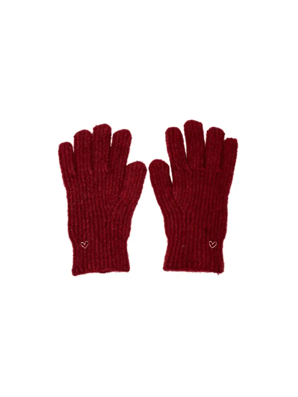 Pieces Damen Handschuh Rot | online kaufen