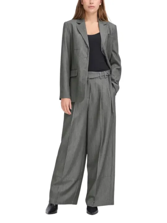 Ichi Damen Hose Grau | online kaufen