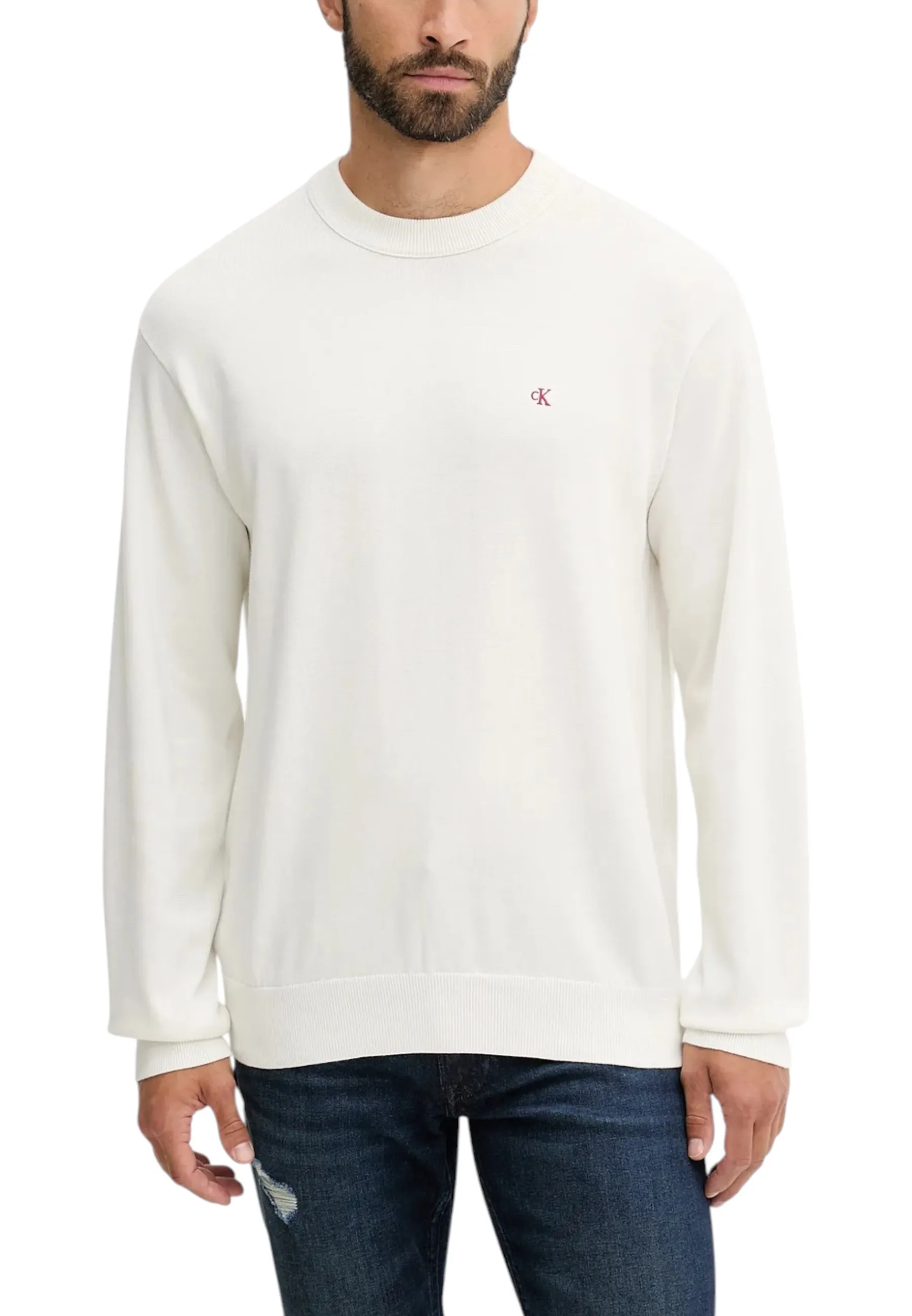 Herren Pullover Weiß 492534