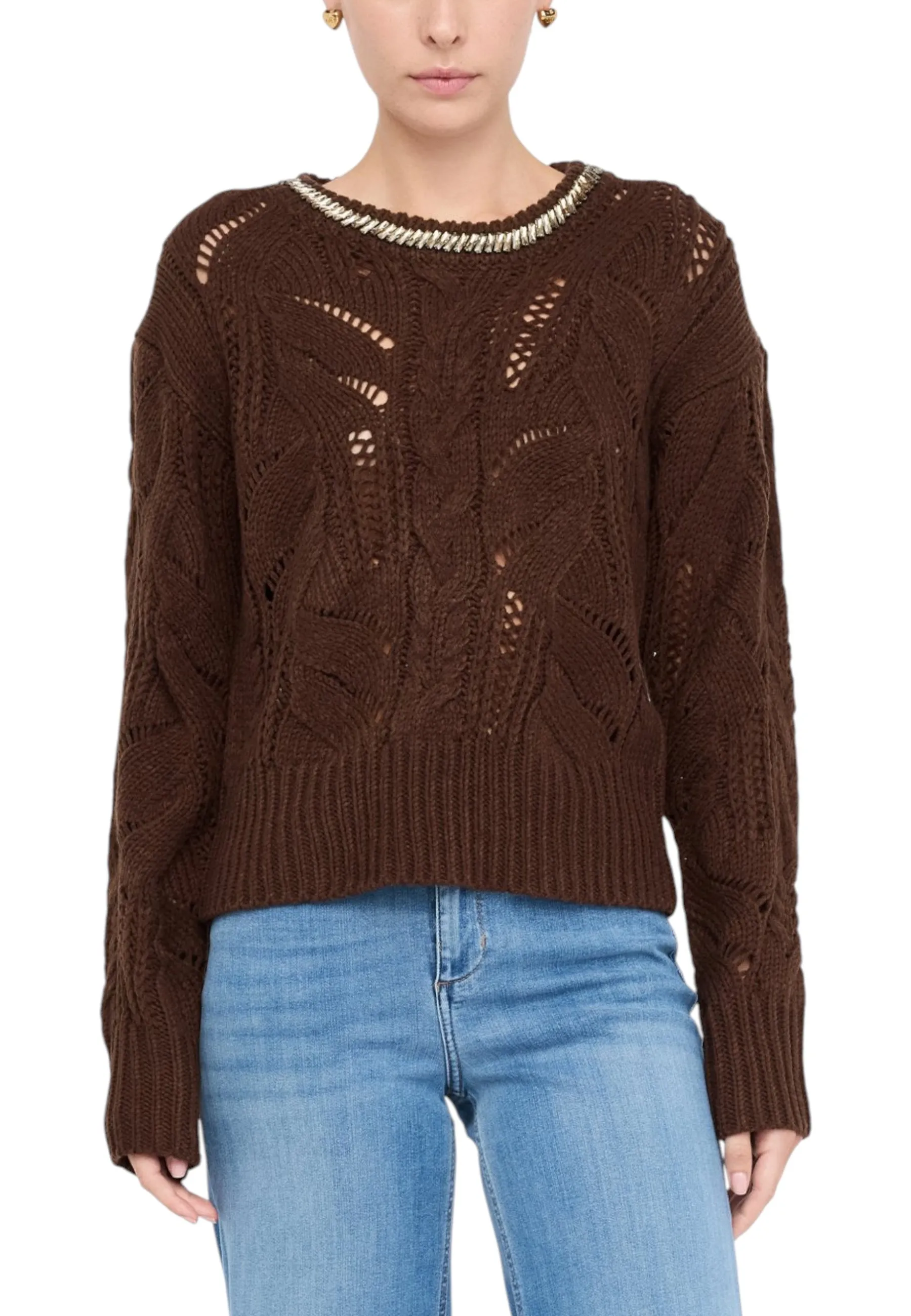 Liu Jo Damen Pullover Braun 493171