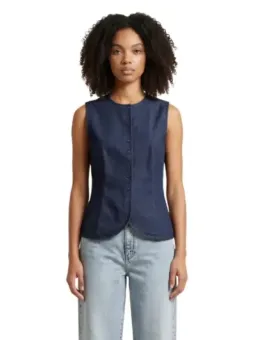 Only Damen Weste Blau mieten - Flex-Fashion Verleih