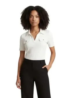 Morgan De Toi Damen Polo Weiß | online kaufen