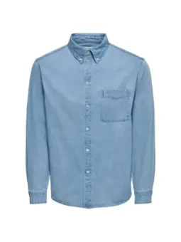 Azurblaues Herrenhemd mieten – Only & Sons Verleih-Shop