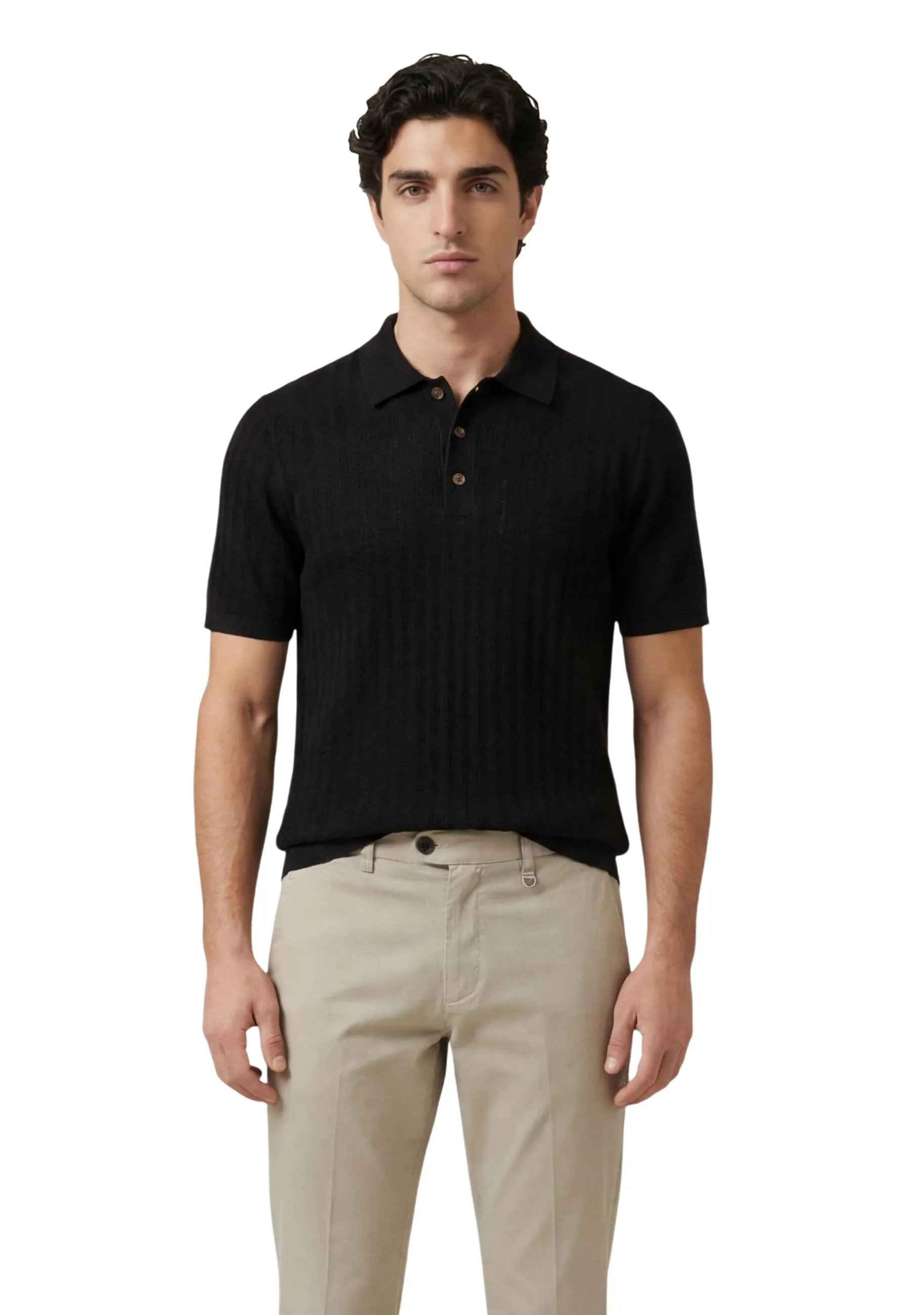 Herren Polo Schwarz 510625
