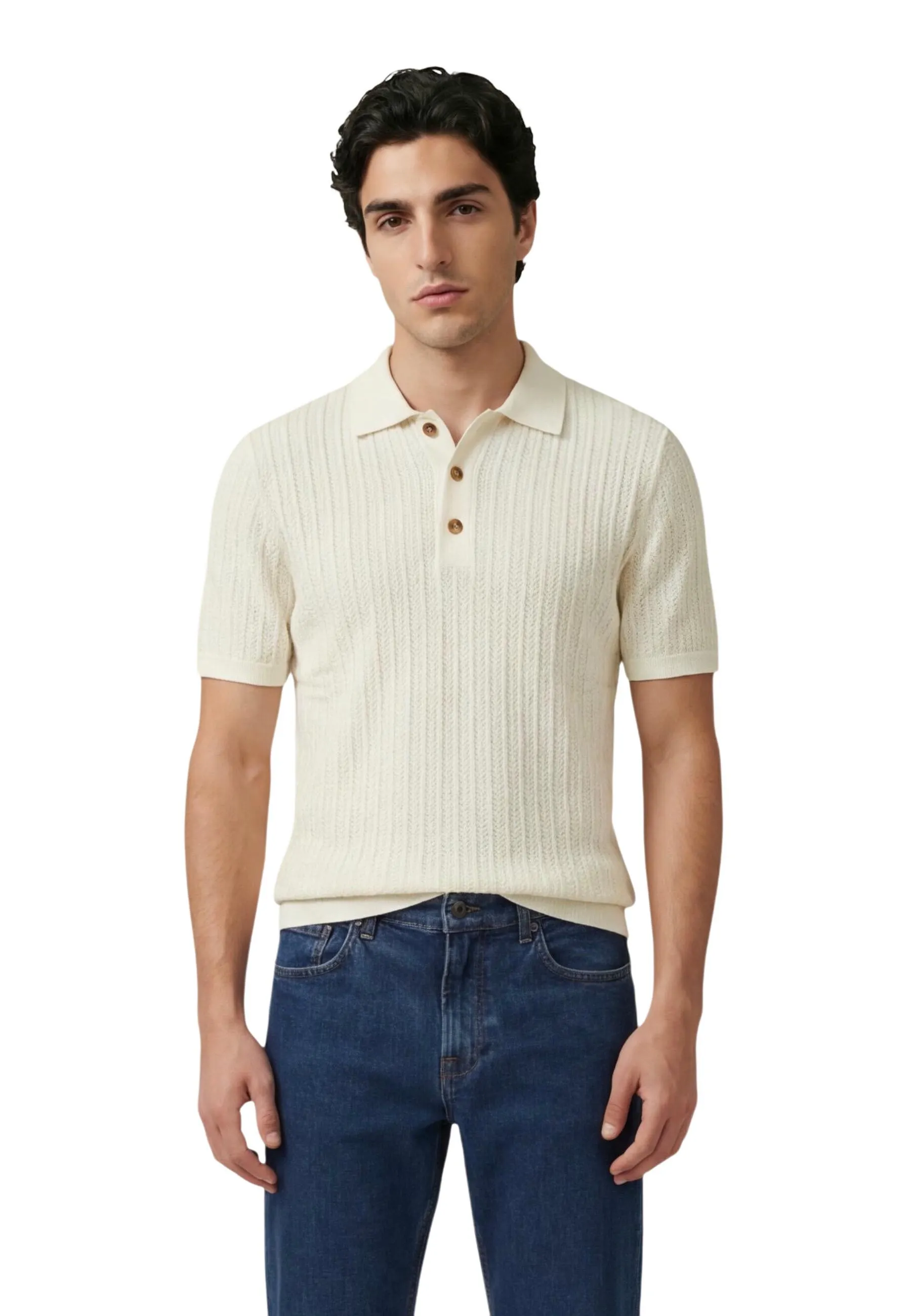 Herren Polo Weiß 510624