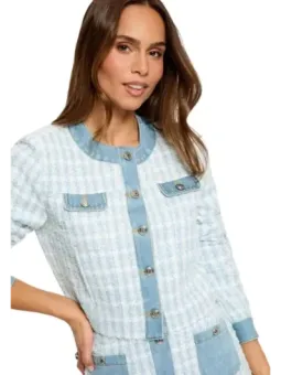 Morgan De Toi Damen Blazer Azurblau mieten | Flex-Fashion