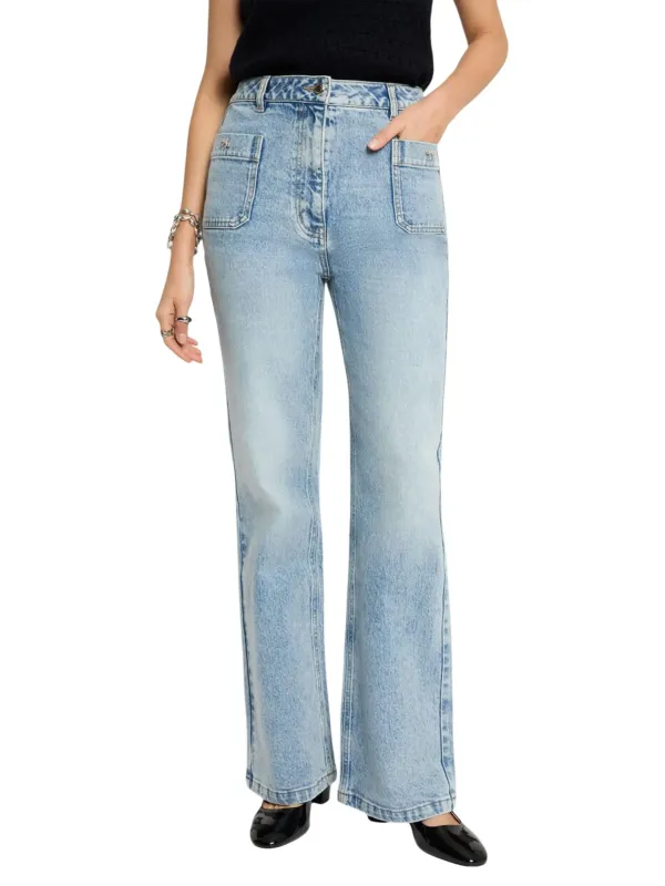 Morgan De Toi Damen Jeans Azurblau | online kaufen