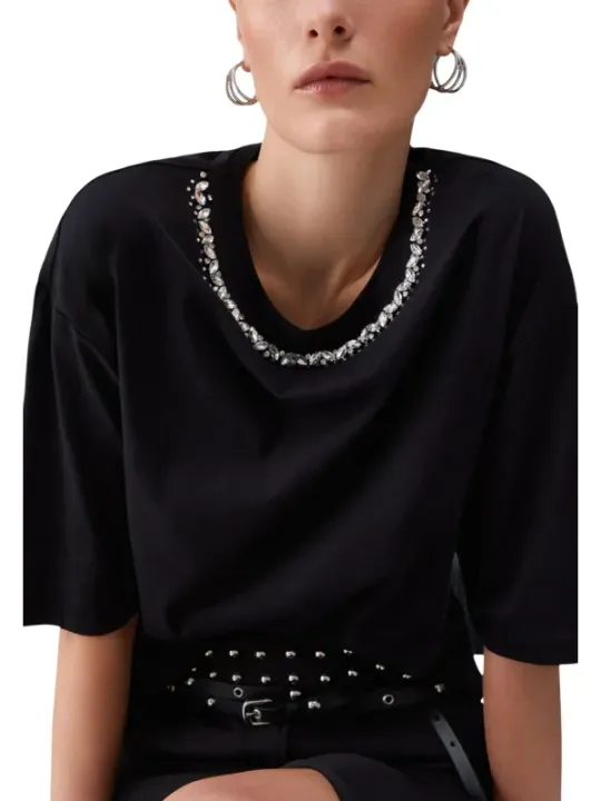 Liu Jo Damen T-Shirt Schwarz | online kaufen