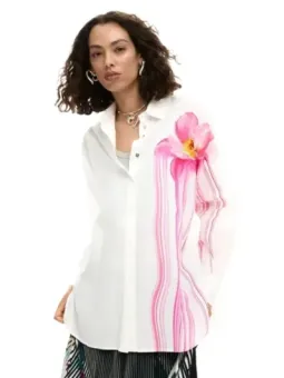 Desigual Damen Hemd Weiß mieten - Flex-Fashion Verleih