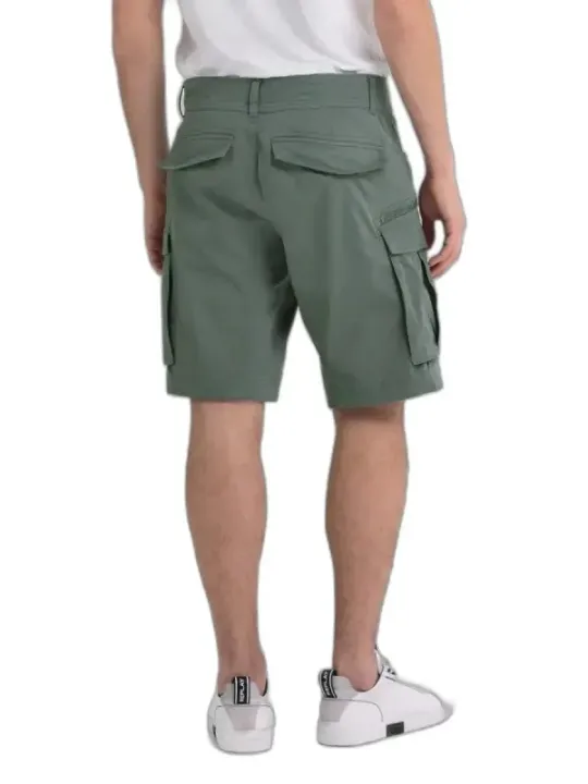 Grüne Replay Cargo-Bermuda-Shorts