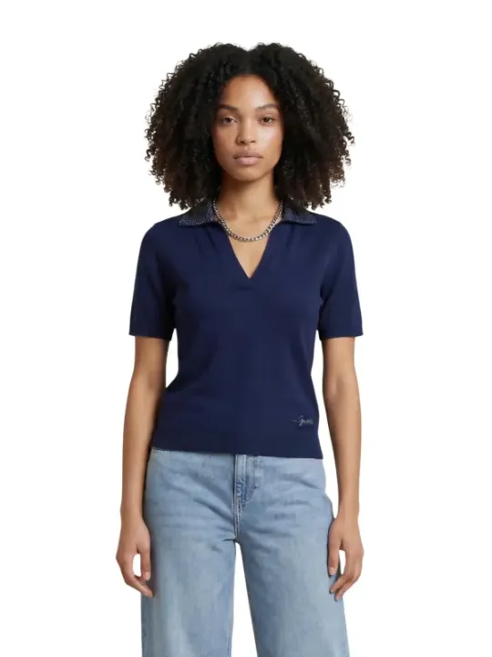 Guess Damen Polo Blau | online kaufen