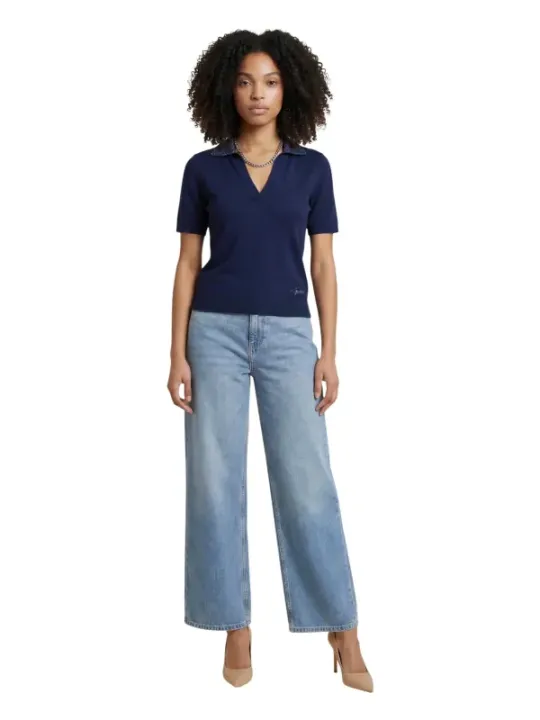 Guess Damen Polo Blau | online kaufen