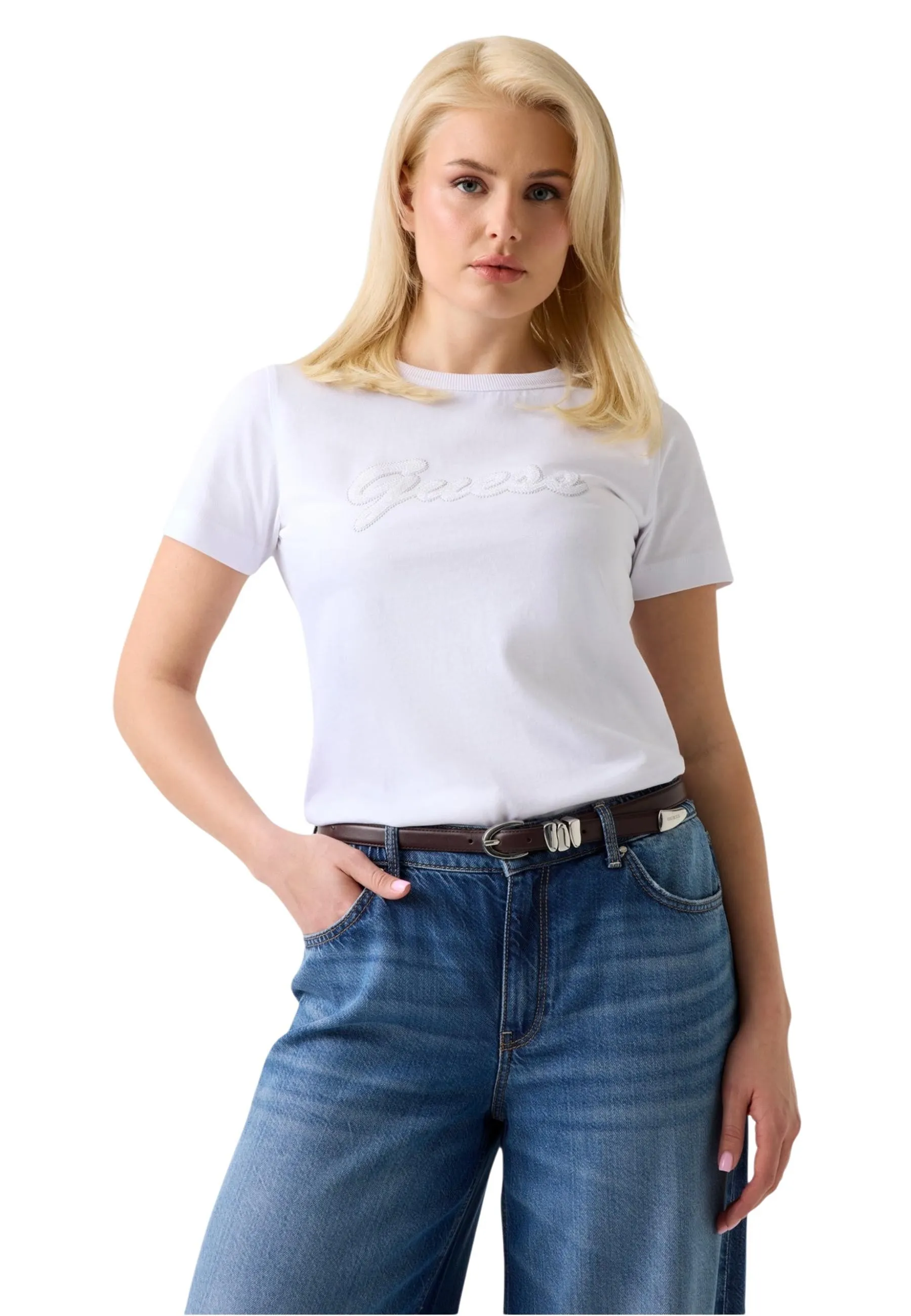 Guess Damen T-Shirt Weiß 510196