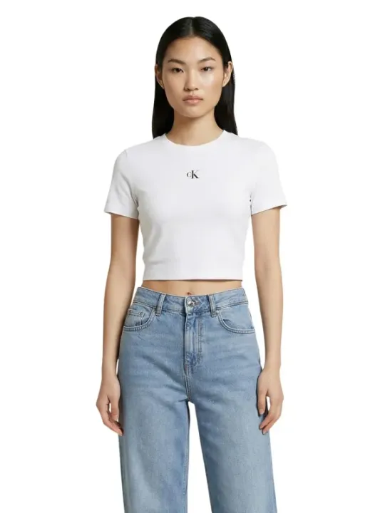 Calvin Klein Jeans Damen T-Shirt Beige | online kaufen