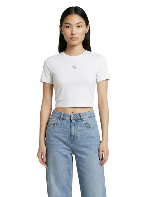 Calvin Klein Jeans Damen T-Shirt Beige | online kaufen