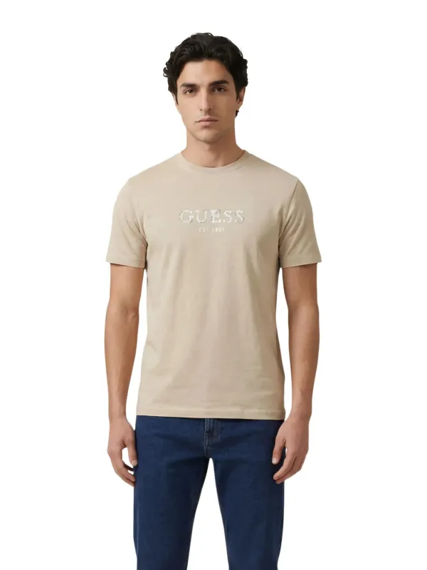 Guess Herren T-Shirt Beige | online kaufen