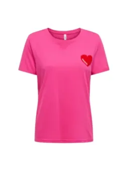 Only Damen T-Shirt Fuchsinrot | online kaufen