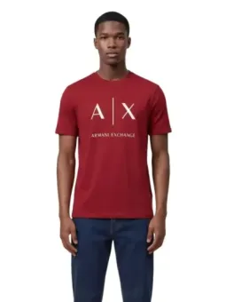 Armani Exchange Herren T-Shirt Bordeaux mieten bei Flex-Fashion