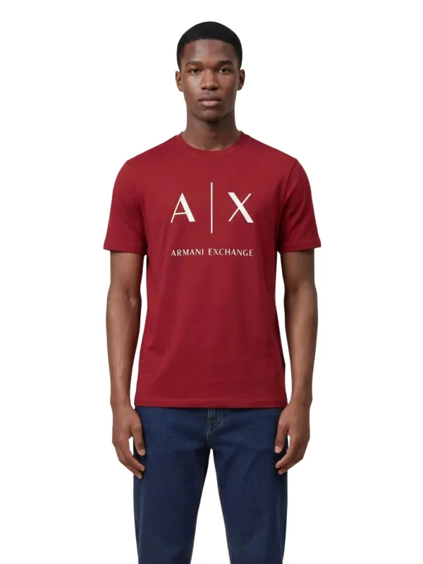 Armani Exchange Herren T-Shirt Bordeaux | online kaufen