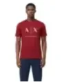 Armani Exchange Herren T-Shirt Bordeaux | online kaufen