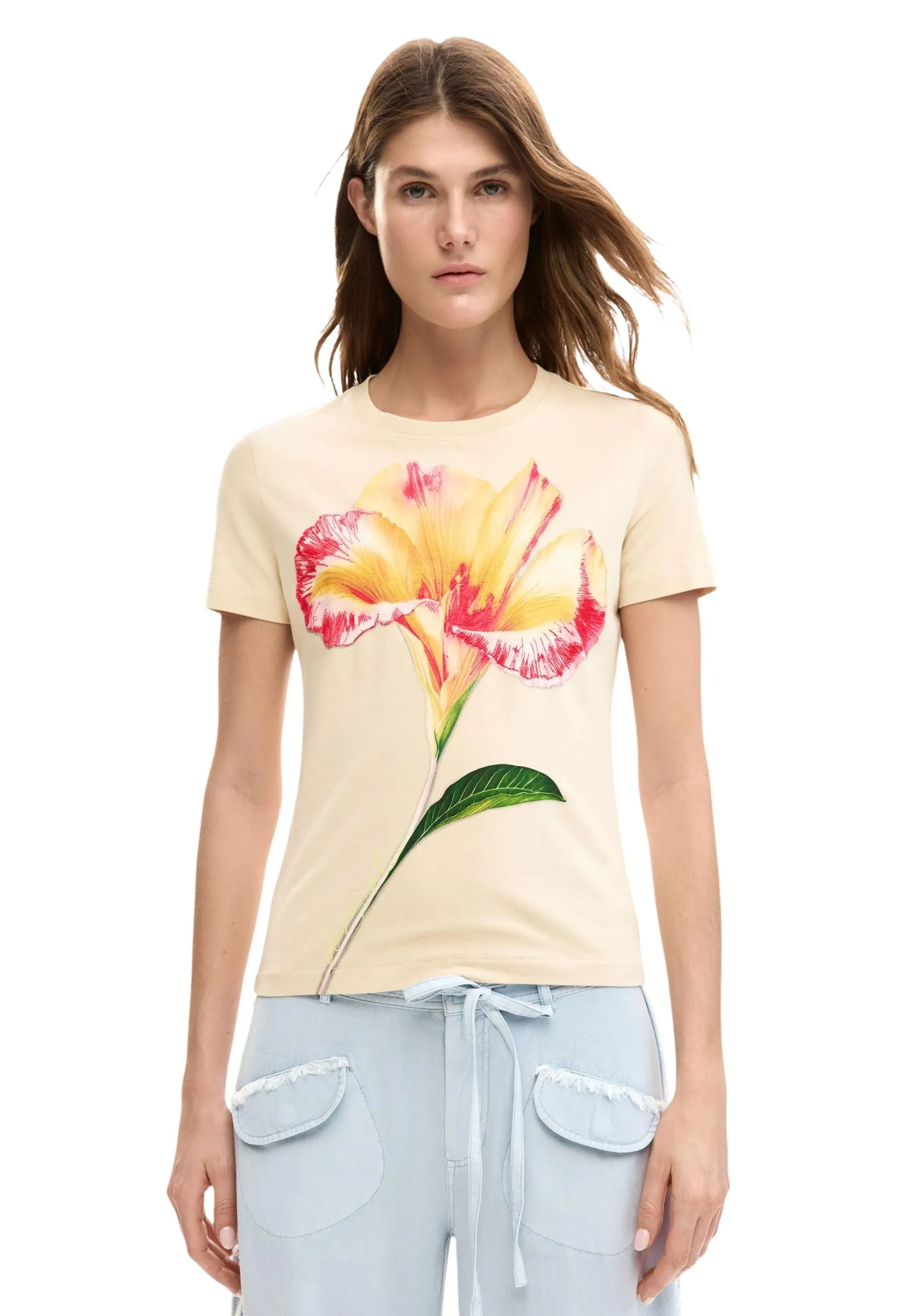 Desigual Damen T-Shirt Beige 509509