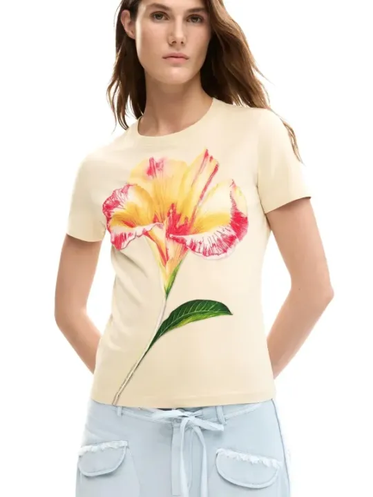 Desigual Damen T-Shirt Beige | online kaufen