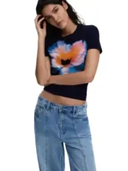 Desigual Damen T-Shirt Blau | online kaufen