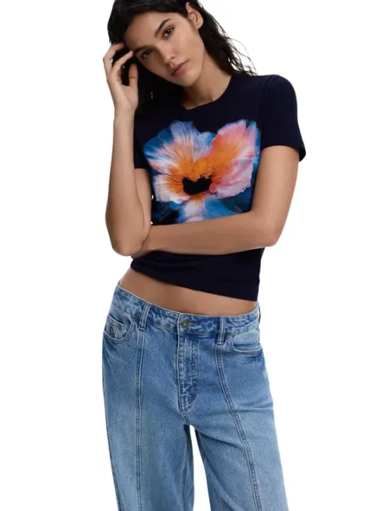 Desigual Damen T-Shirt Blau | online kaufen