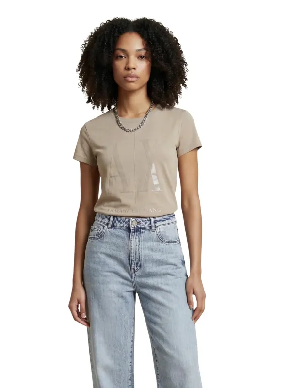 Armani Exchange Damen T-Shirt Beige | online kaufen
