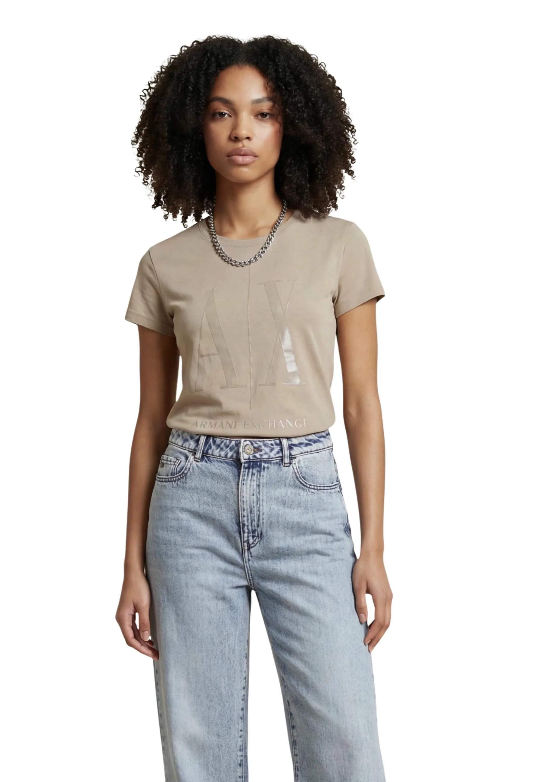 Damen T-Shirt Beige 509433