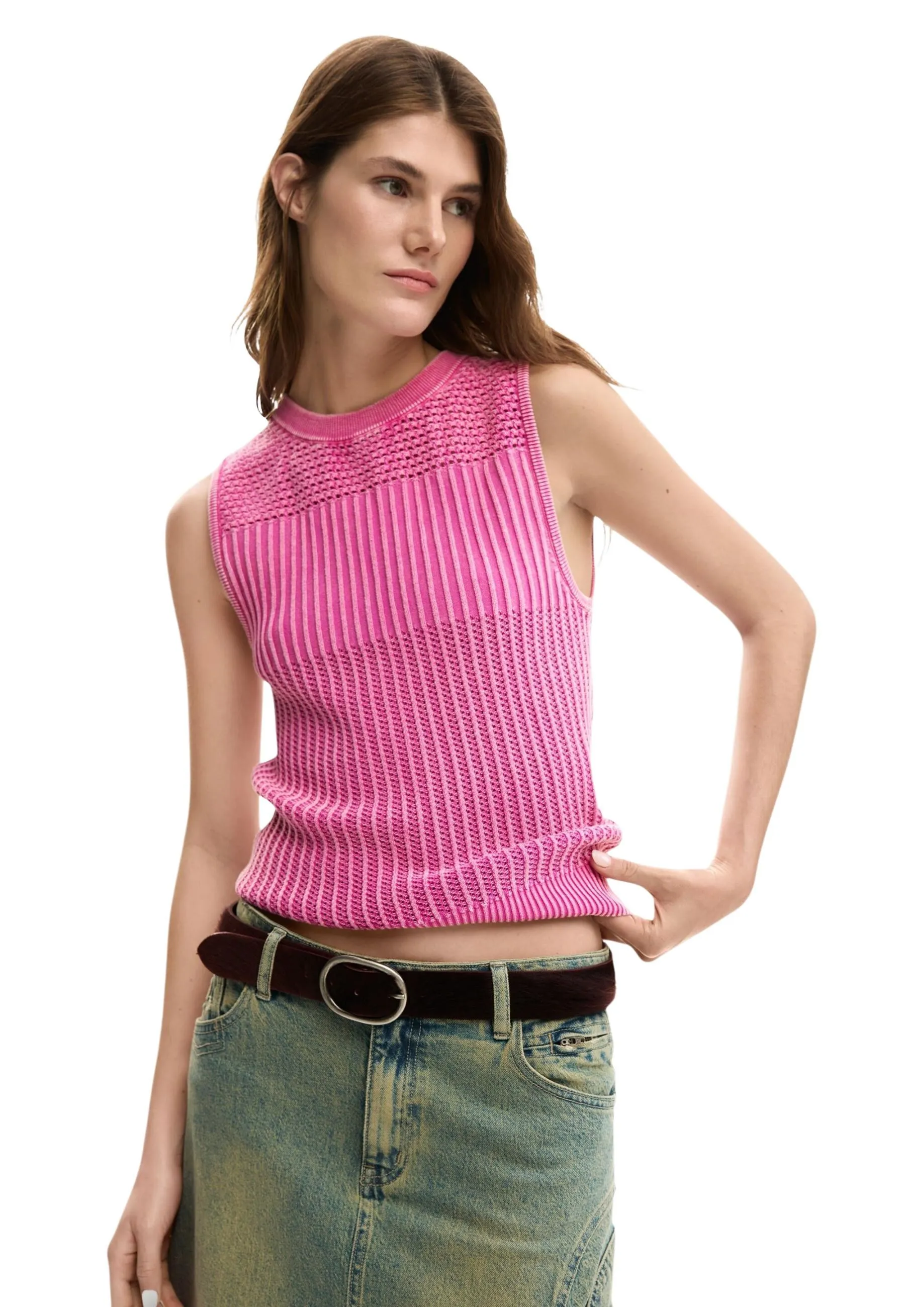 Damen Top Fuchsinrot 509508