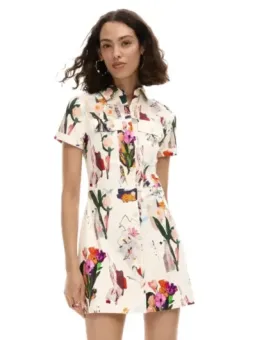 Desigual Damen Kleid Beige mieten – Flex-Fashion Verleih