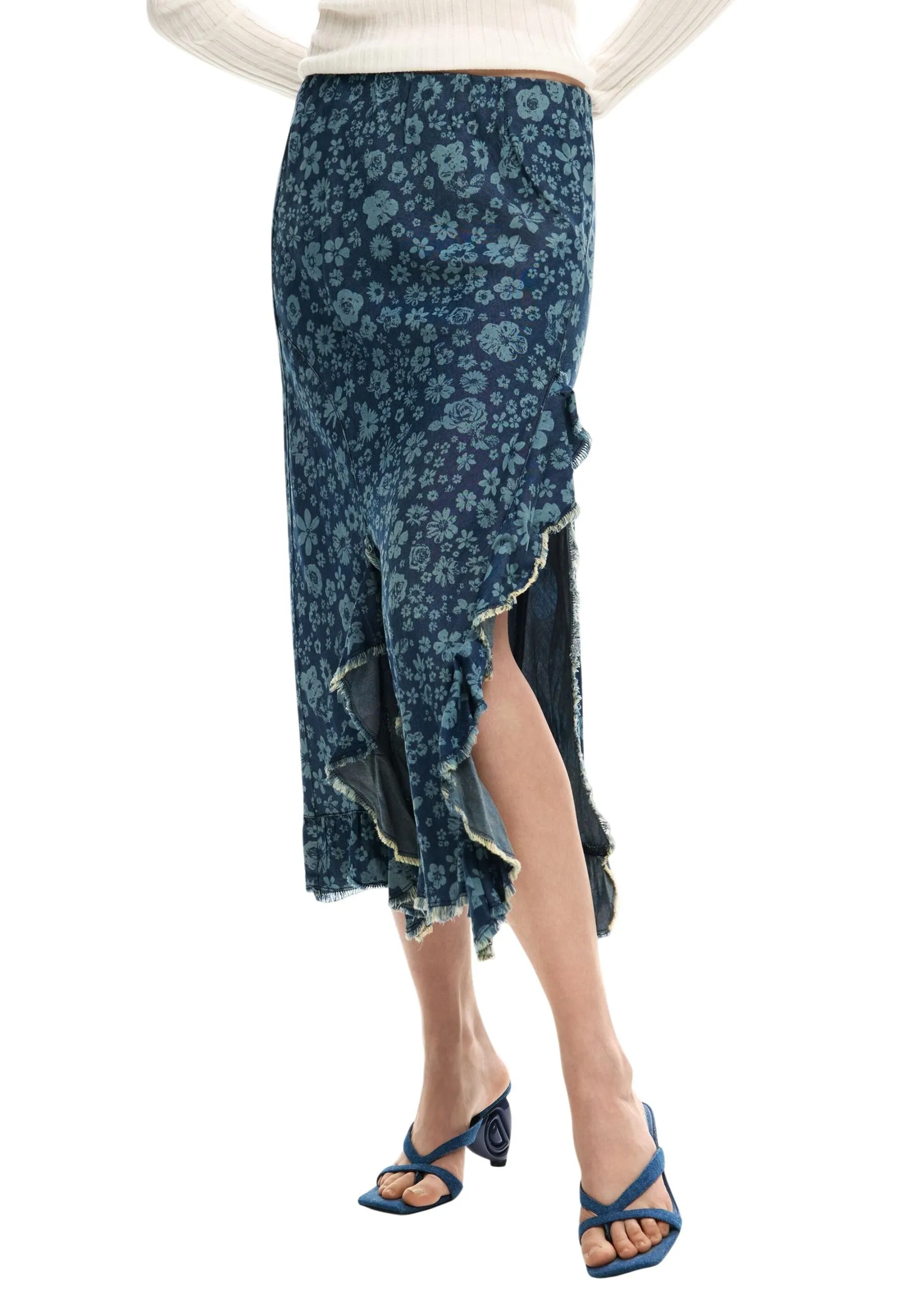 Desigual Damen Rock Blau 509503