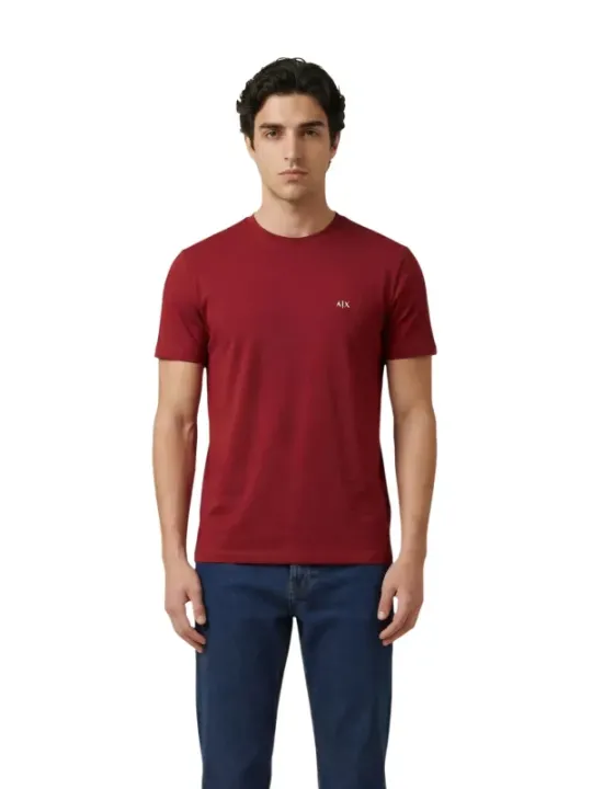 Armani Exchange Herren T-Shirt Bordeaux | online kaufen