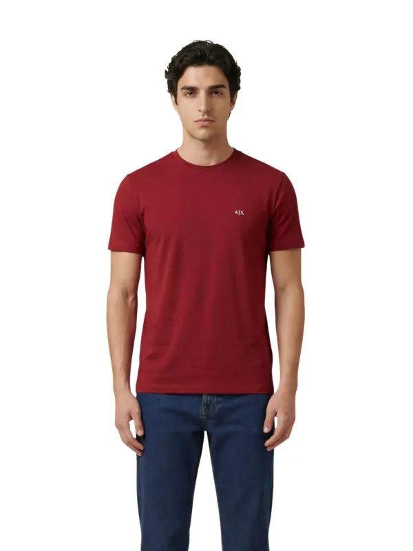 Armani Exchange Herren T-Shirt Bordeaux | online kaufen