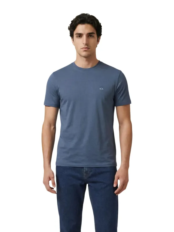 Armani Exchange Herren T-Shirt Azurblau | online kaufen