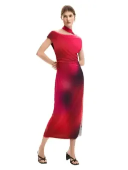 Mieten Sie das Desigual Damen Kleid in Fuchsinrot - Flex-Fashion