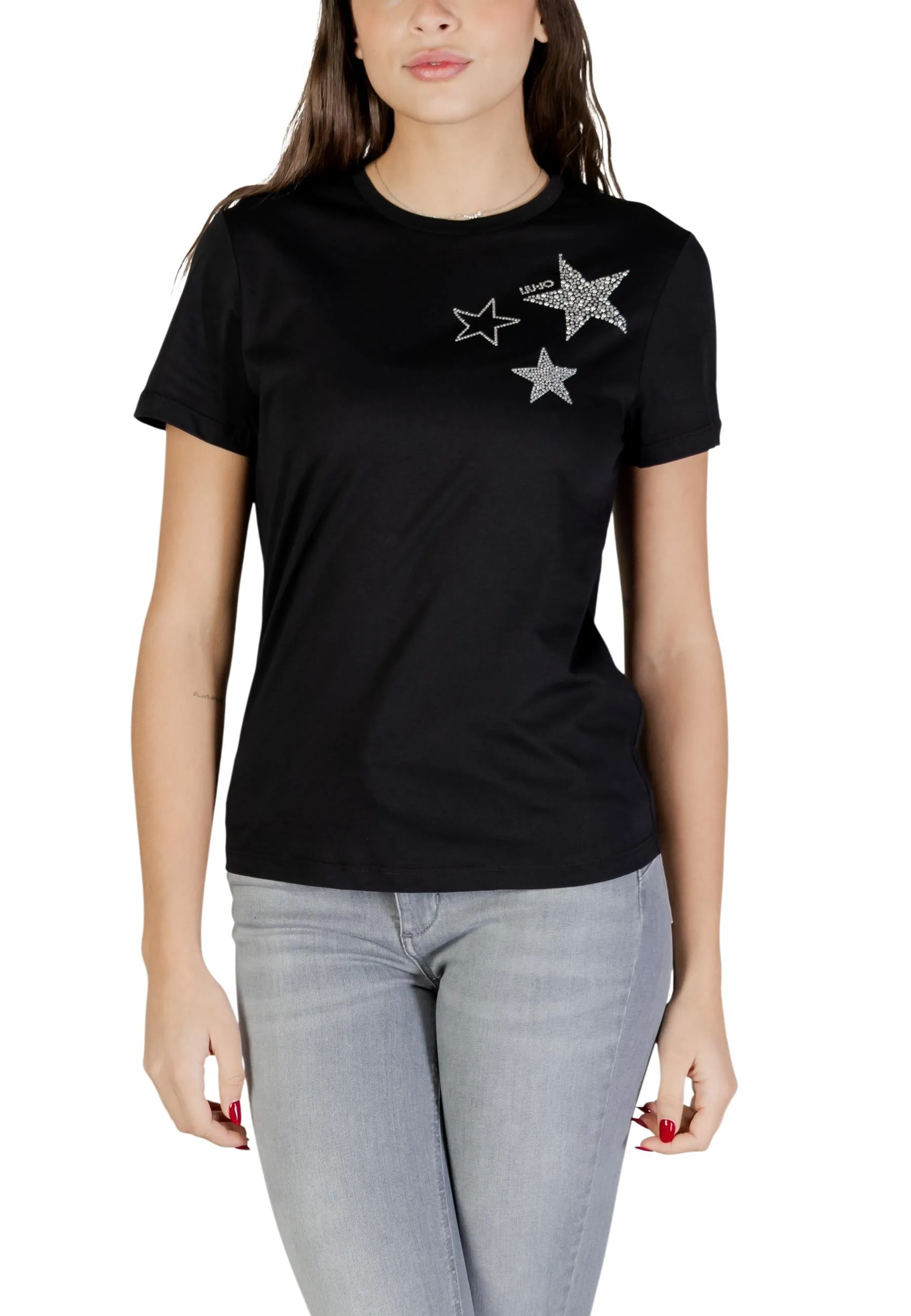 Liu Jo Damen T-Shirt Schwarz 506077