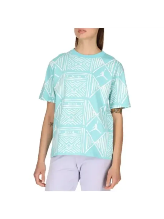 Leichtblaue Jordan 474742 Muster T-Shirt