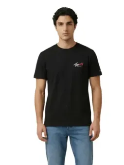 Tommy Hilfiger Herren T-Shirt mieten - Schwarz, 100% Bio-Baumwolle