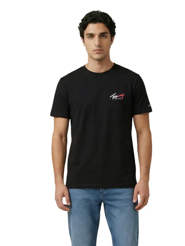 Tommy Hilfiger Jeans Herren T-Shirt Schwarz | online kaufen