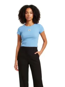 Calvin Klein Damen T-Shirt Azurblau mieten - Flex-Fashion