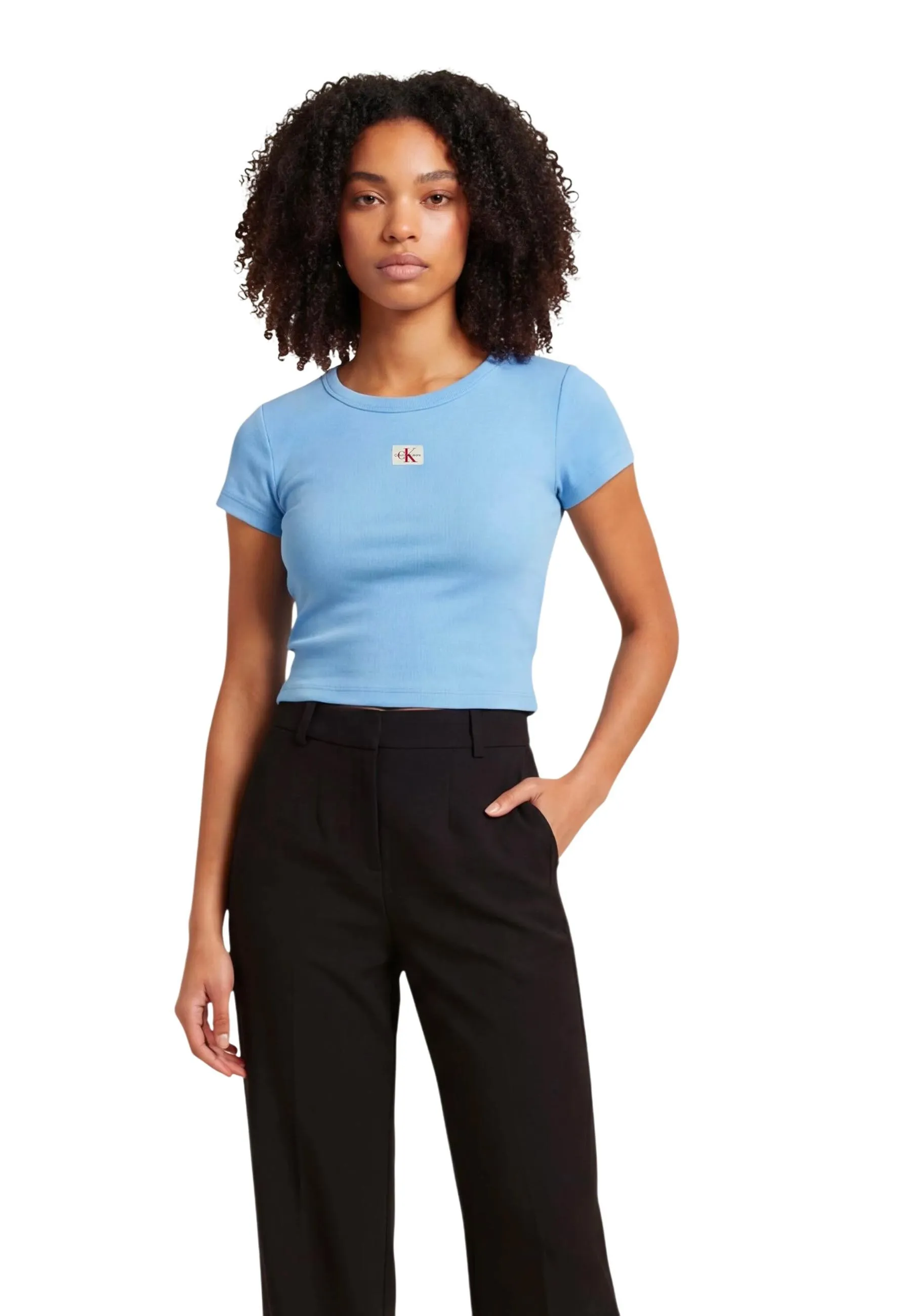 Damen T-Shirt Azurblau 509214
