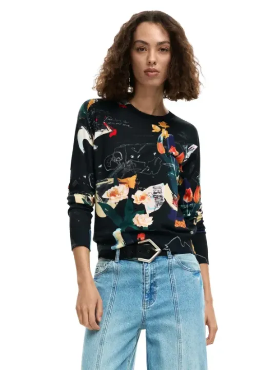 Desigual Damen Pullover Schwarz | online kaufen