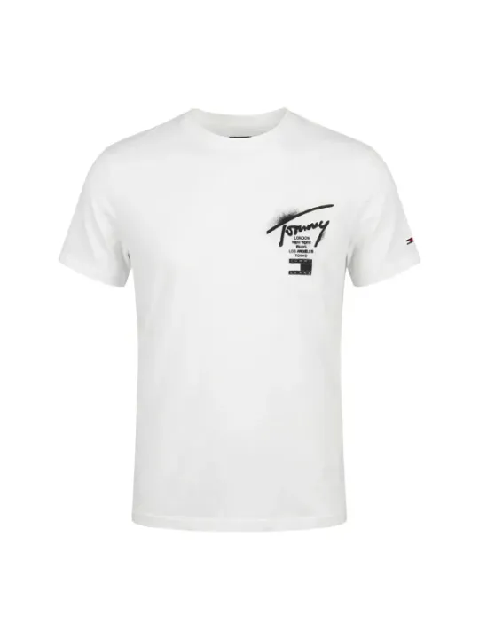 Tommy Hilfiger Jeans Herren T-Shirt Weiß | online kaufen