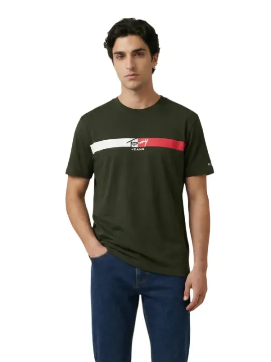 Tommy Hilfiger Jeans Herren T-Shirt Grün | online kaufen