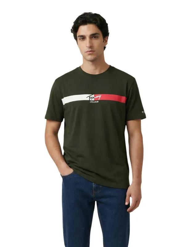 Tommy Hilfiger Jeans Herren T-Shirt Grün | online kaufen